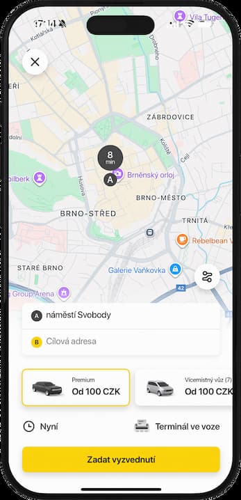 Mobile app mockup